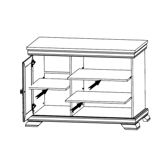 Televizní stolek MONEDULA 1, borovice andersen