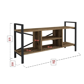Televizní stolek MORHAL, černá/lydia