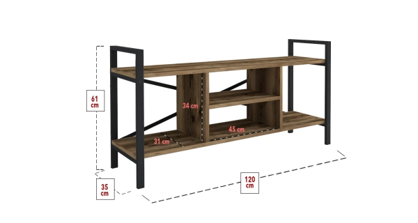 Televizní stolek MORHAL, černá/lydia
