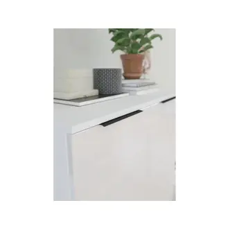 Televizní stolek OSMAK 2D, bílá/bílý lesk