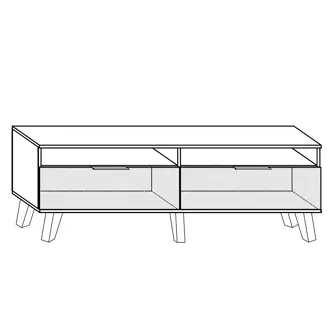 Televizní stolek OSMAK 2D, craft tobaco/craft bílý, 5 let záruka