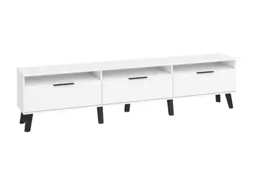 Televizní stolek OSMAK 3D, bílá/bílý lesk