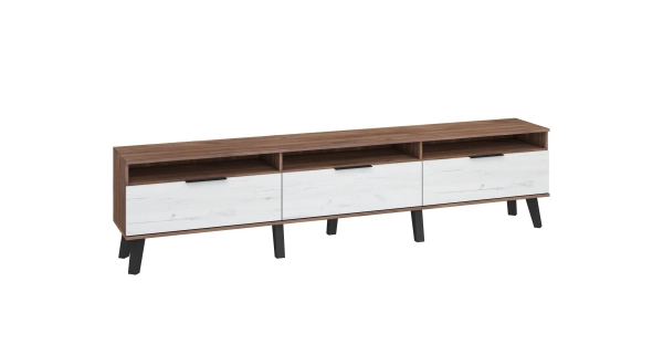 Televizní stolek OSMAK 3D, craft tobaco/craft bílý, 5 let záruka