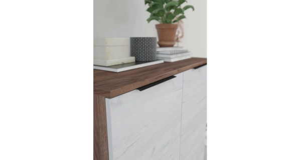 Televizní stolek OSMAK 3D, craft tobaco/craft bílý, 5 let záruka