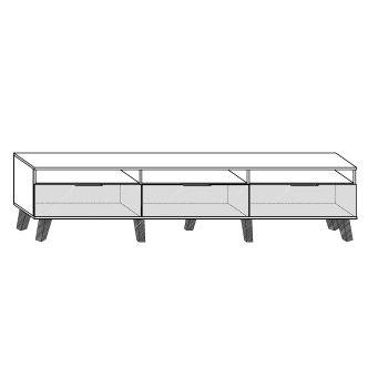 Televizní stolek OSMAK 3D, dub burgundský/bílý lesk