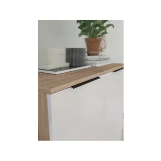 Televizní stolek OSMAK 3D, dub sonoma/bílý lesk