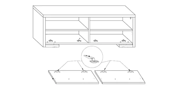 Televizní stolek PENONG, dub sonoma/bílý lesk