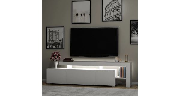 Televizní stolek POLMIR, bílá