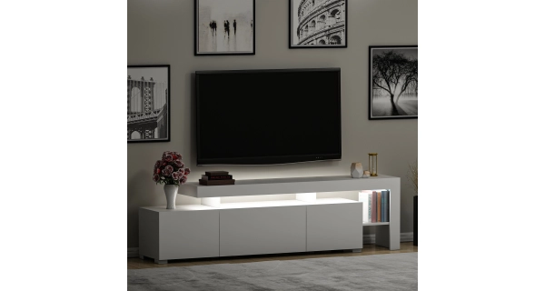 Televizní stolek POLMIR, bílá