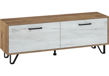 Televizní stolek PRUDHOE 140, craft zlatý/craft bílý