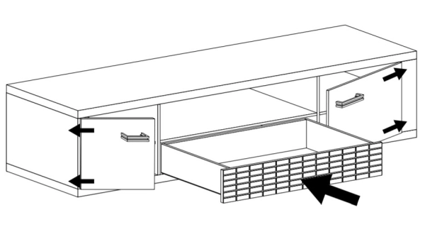 Televizní stolek PULCHERIA 2, dub ribbeck/kostka