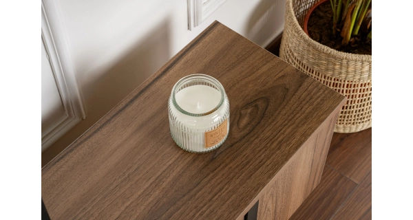 Televizní stolek SOLFIR, vlašský ořech/černá