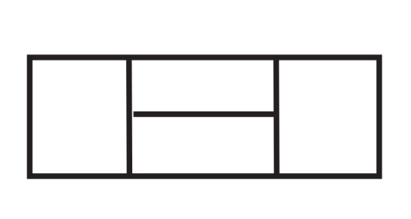 Televizní stolek SWED S9, jasan bílý