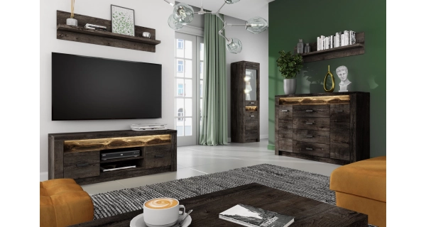 Televizní stolek SWED S9, jasan tmavý