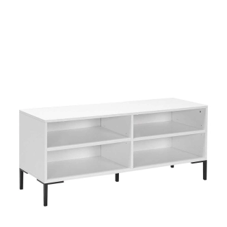 Televizní stolek TACUL, bílý DOPRODEJ