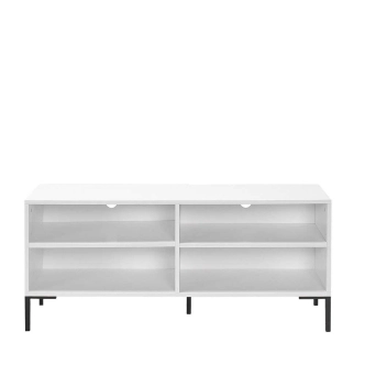 Televizní stolek TACUL, bílý DOPRODEJ