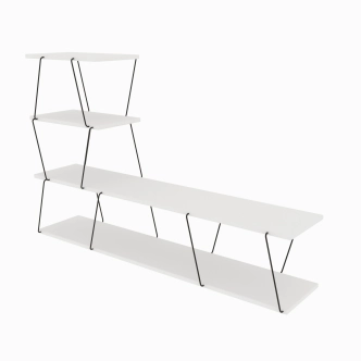 Televizní stolek TELRIS, bílá