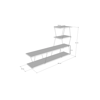 Televizní stolek TELRIS, borovice