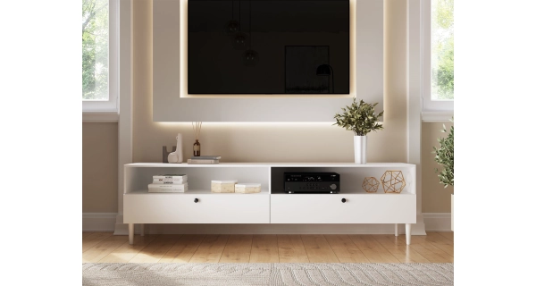Televizní stolek TORVIAN 200, bílá