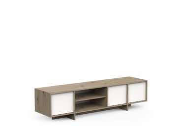 Televizní stolek TORZEL, dub royal/bílá