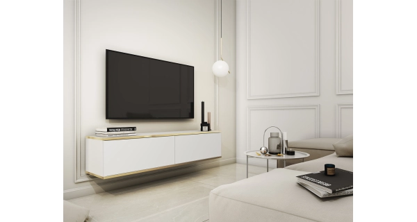 Televizní stolek TUNIS 135 cm, bílá