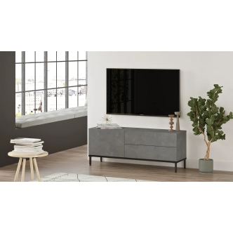 Televizní stolek VALTON typ 1, šedá/černá