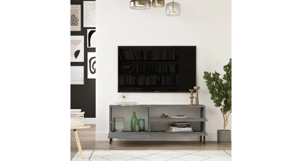 Televizní stolek VALTON typ 1, šedá/černá