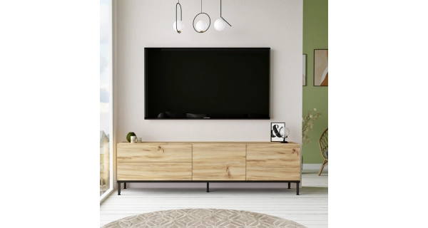 Televizní stolek VALTON typ 3, dub/černá