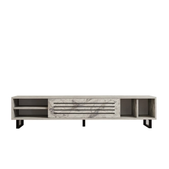 Televizní stolek VELZEL, mramor