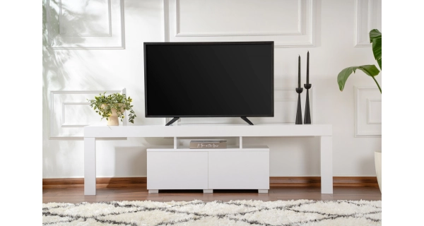 Televizní stolek VILTARIS, bílá