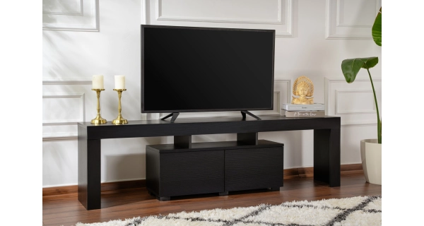 Televizní stolek VILTARIS, černé dřevo