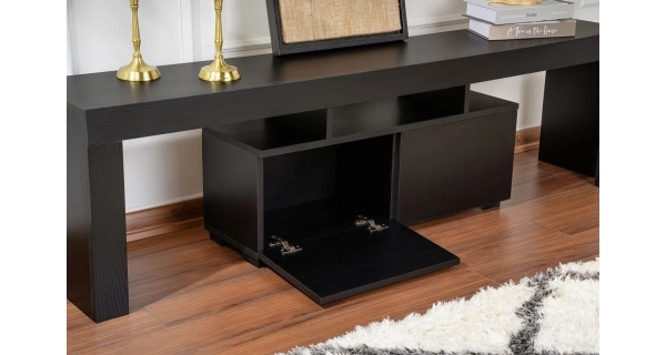 Televizní stolek VILTARIS, černé dřevo