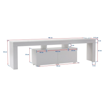 Televizní stolek VILTARIS, černé dřevo