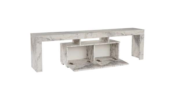 Televizní stolek VILTARIS, mramor