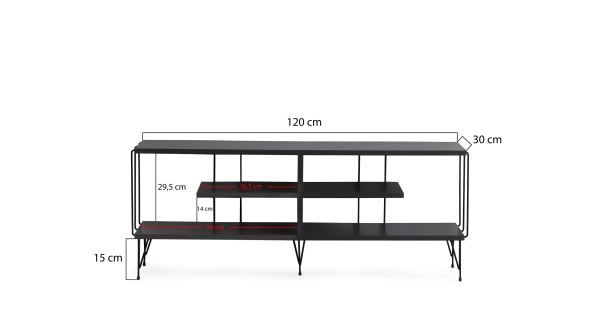 Televizní stolek VORNOR, antracit