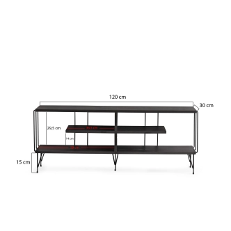 Televizní stolek VORNOR, tmavě hnědá