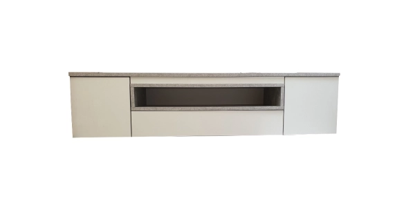 Televizní stolek WINDOW, bílá/beton