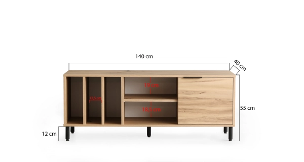 Televizní stolek WINGAR, dub