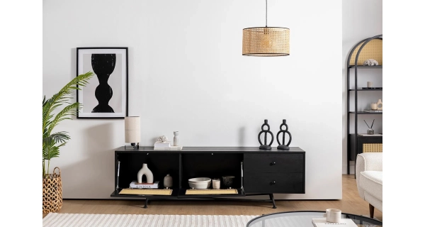 Televizní stolek ZALNOR typ 2, černá