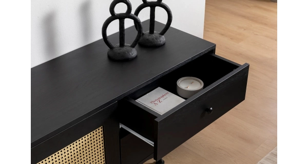 Televizní stolek ZALNOR typ 2, černá