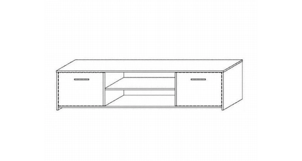 Televizní stolek ZU01, dub sonoma/bílá