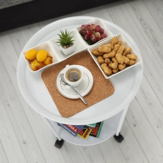 TERNATE odkládací stolek, bílá