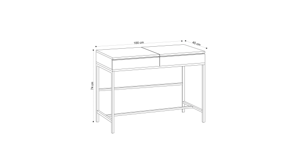 Toaletní stolek BERINGO , dub/černá
