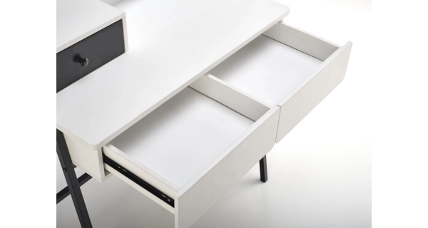 Toaletní stolek CICHOR, bílý/černý