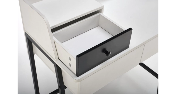 Toaletní stolek CICHOR, bílý/černý