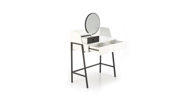 Toaletní stolek CICHOR, bílý/černý