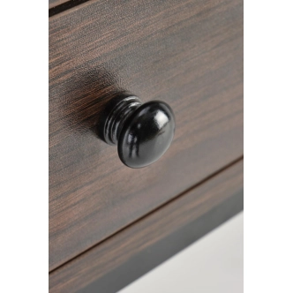 Toaletní stolek DAMAVAND, ořech/černý