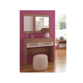 Toaletní stolek GATTON, dub sonoma/bílý lesk, 5 let záruka