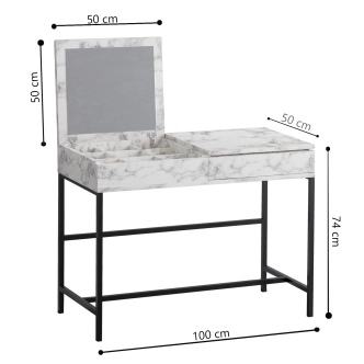 Toaletní stolek HARTREL, mramor