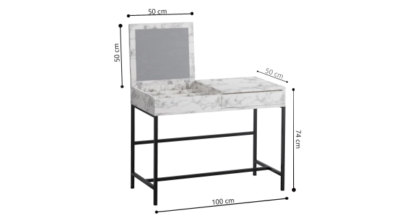 Toaletní stolek HARTREL, mramor